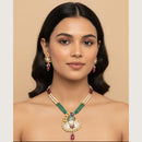 Dhirish International Elegant Pota Stone Designer Necklace Set