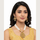 Dhirish International Crystal Stone Temple Necklace Set