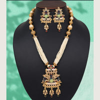 Dhirish International ClassicMeenakari  Pearl Necklace Set