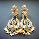 Dhirish International Traditional Pota Stone And Pearl Dangler Earrings