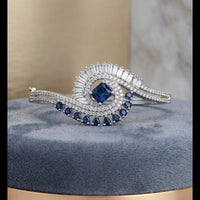 Dhirish International Elegant Silver Finish American Diamond Bracelet