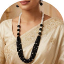 Dhirish International Pearl And Beads Long Necklace With Earrings
