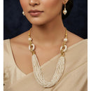 Dhirish International Pearl And Beads Long Necklace With Earrings