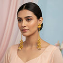 Dhirish International Trendy Peacock And Ghungroo Kashmiri Dangler Earrings 
