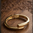Dhirish International Designer Gold Finish Openable Bangle Bracelet 