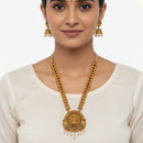 Dhirish International Pota Stone Beaded Necklace With Earrings