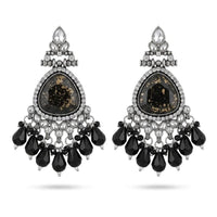 Dhirish International Premium Crystal Stone And Beads Dangler Earrings 