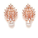 Dhirish International American Daimond And Pearl Dangler Earrings 