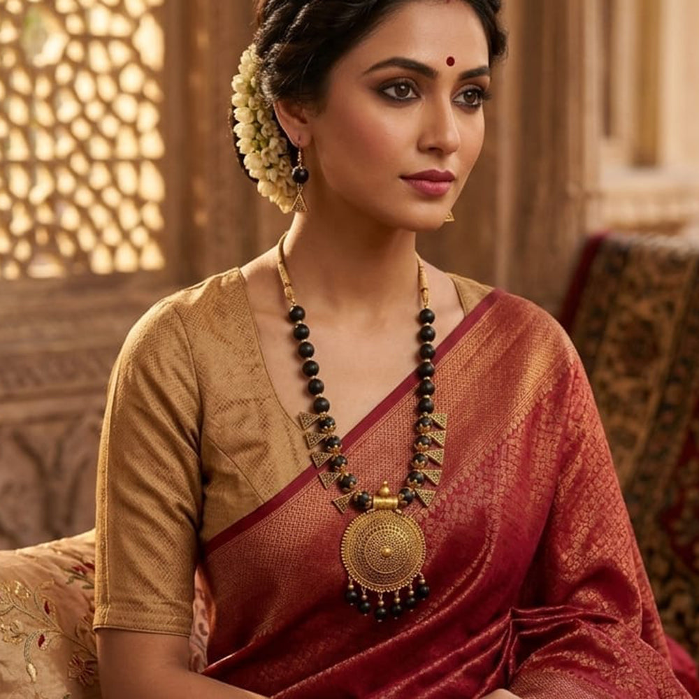 Dhirish International Graceful Pearl Necklace Set 