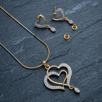 Dhirish International Royal Austrian Stone Chain Pendant Set