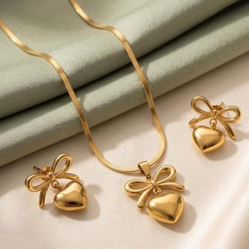 Dhirish International Royal Bow Chain Pendant Set
