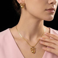 Dhirish International Royal Bow Chain Pendant Set
