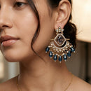 Dhirish International Stylish Kundan Stone And Beads Dangler Earrings 
