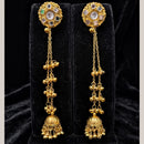 Dhirish International Classic Mirror And Ghungroo Kashmiri Dangler Earrings