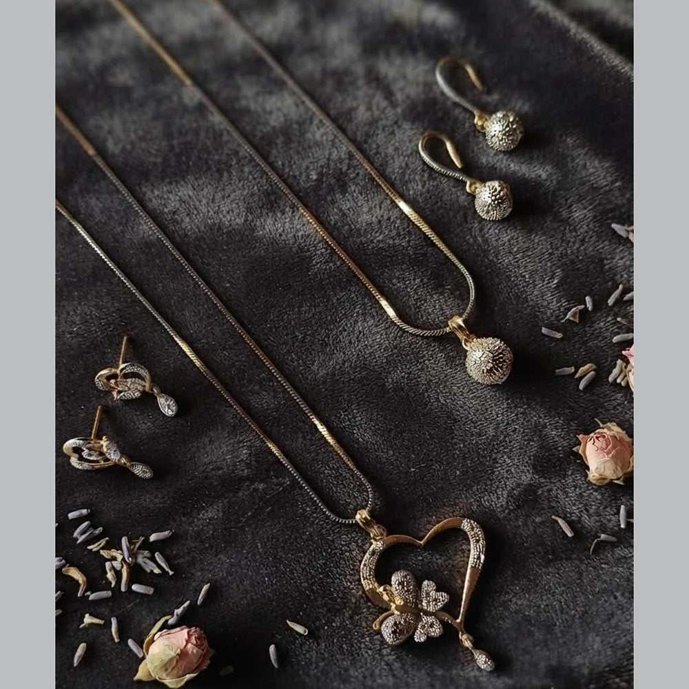 Dhirish International Austrian Stone Chain Pendant Set