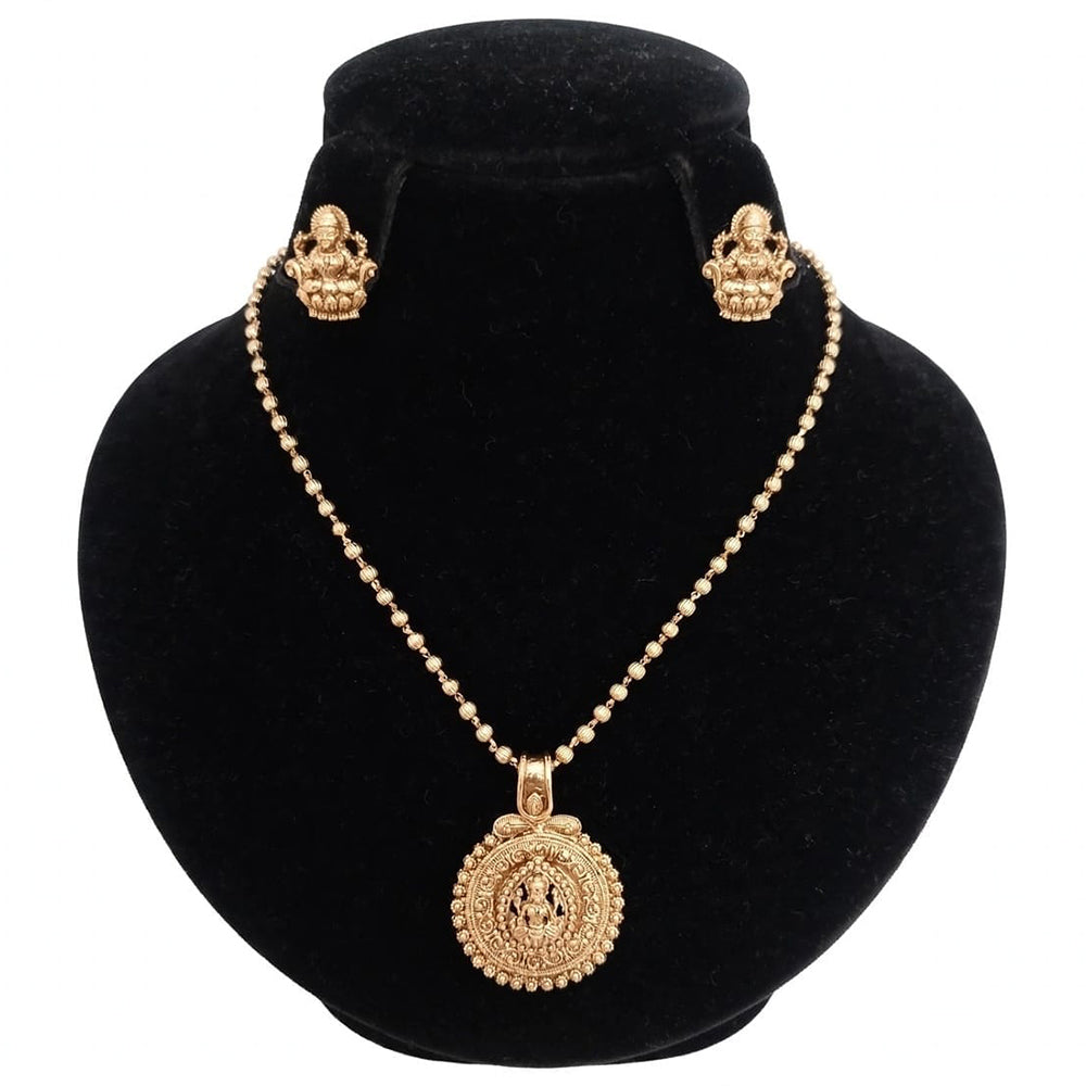 Dhirish International Traditional Temple Chain Pendant Set