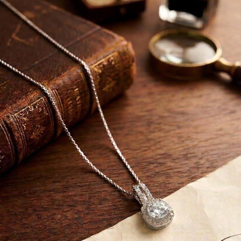 Dhirish International Trendy Crystal And Austrian Stone Chain Pendant (Set Of 6)
