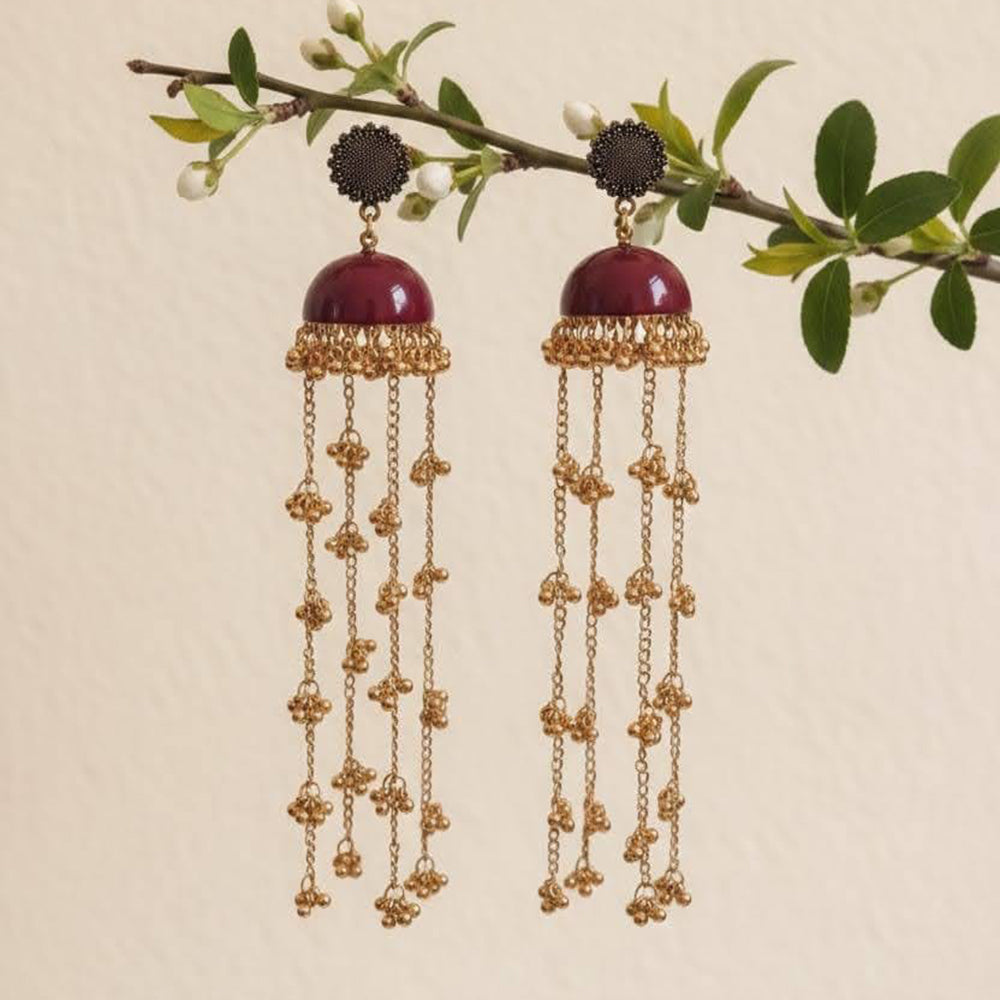Dhirish International Heritage Pearl Jhumki  Earrings