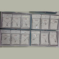 BN Silver Plated Austrian Stone Chain Pendant