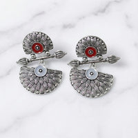 Pusti Art & Craft Royal Enamel Dangler Earrings