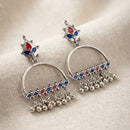 Pusti Art & Craft Royal Enamel And Ghugnroo Dangler Earrings