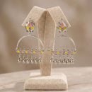 Pusti Art & Craft Royal Enamel And Ghugnroo Dangler Earrings