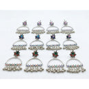 Pusti Art & Craft Royal Enamel And Ghugnroo Dangler Earrings