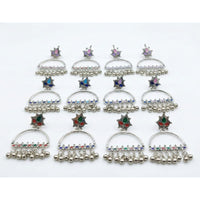 Pusti Art & Craft Royal Enamel And Ghugnroo Dangler Earrings