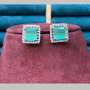 Dhiraj Sales Silver Plated American Diamond Studs Earrings