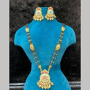 Dhiraj Sales Gold Plated Pota Stone And Beads Meenakari Mangalsutra