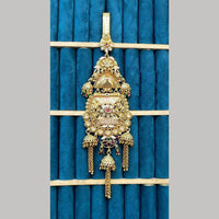 Dhiraj Sales Gold Plated Pota Stone And Pearls Meenakari Kamar Challa