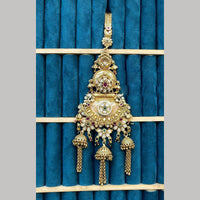 Dhiraj Sales Gold Plated Pota Stone And Pearls Meenakari Kamar Challa