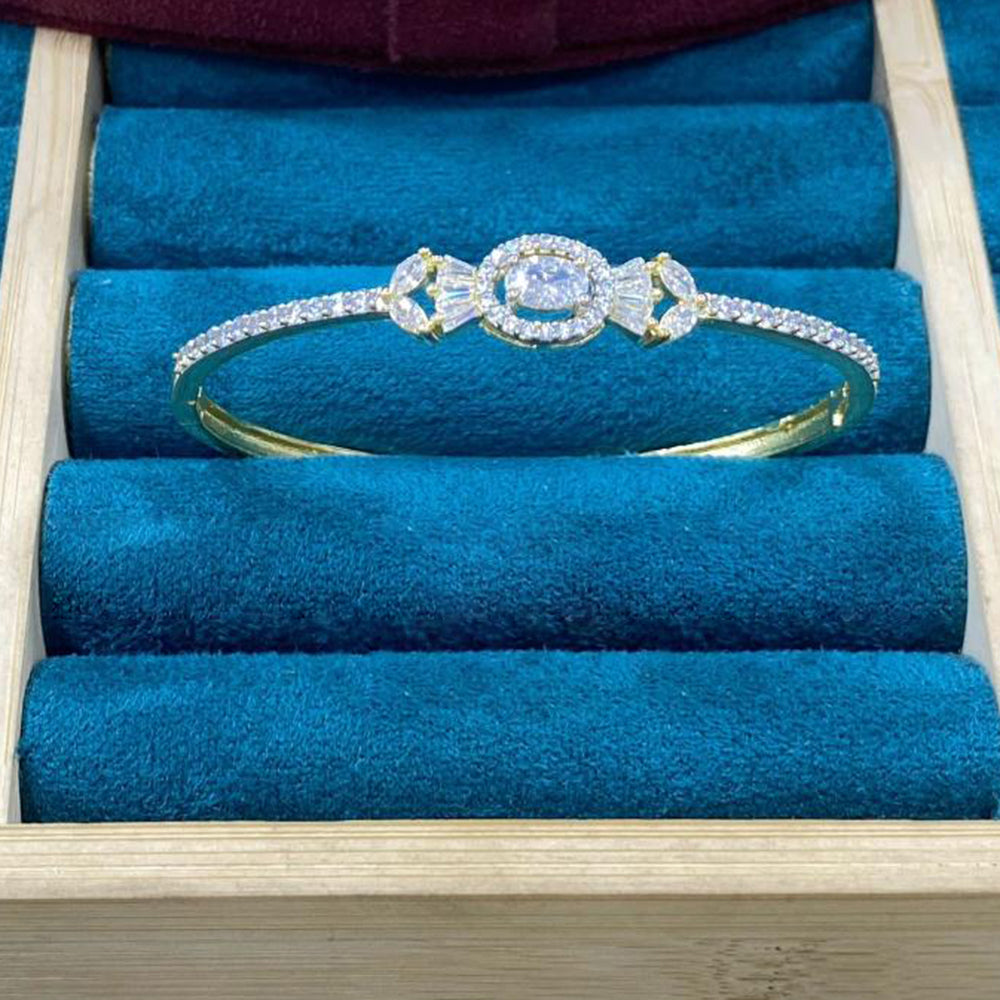 Dhiraj Sales Gold Plated American Diamond Openable Bracelet