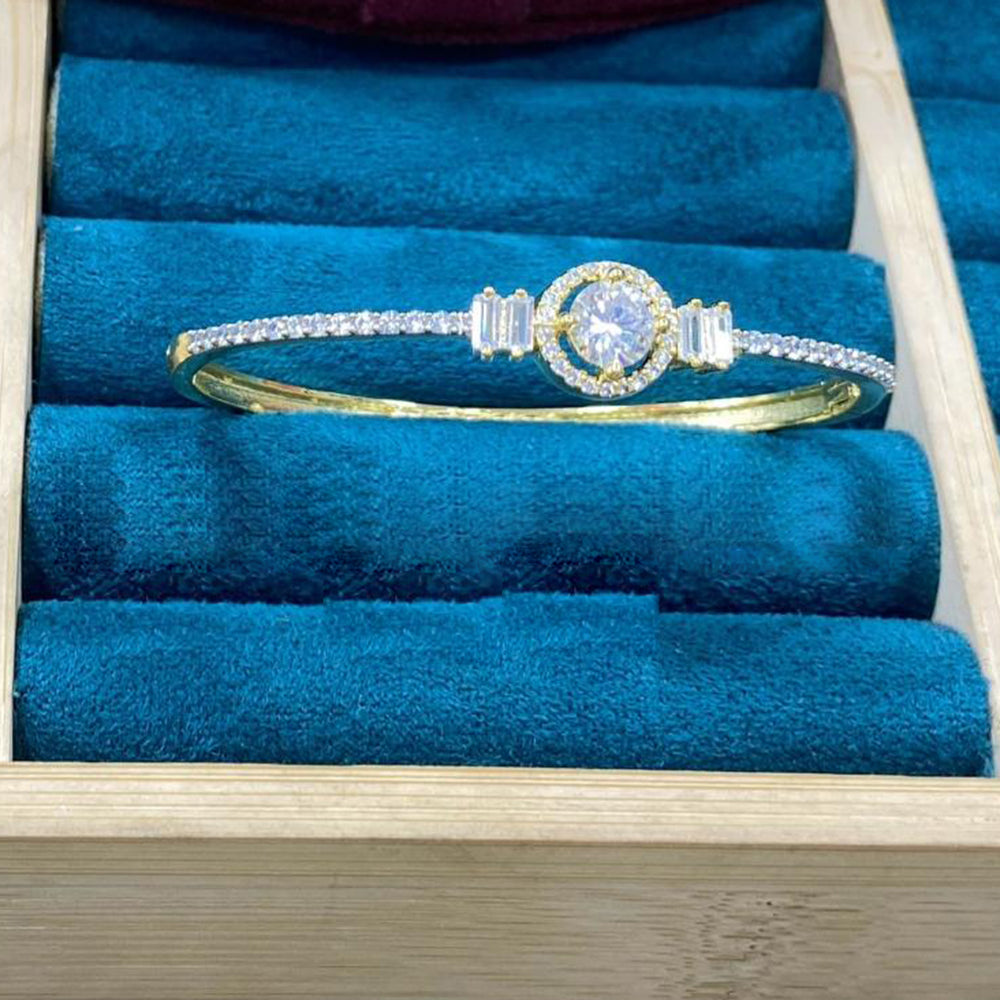 Dhiraj Sales Gold Plated American Diamond Openable Bracelet
