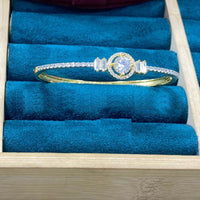 Dhiraj Sales Gold Plated American Diamond Openable Bracelet