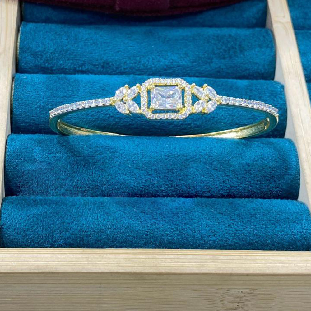 Dhiraj Sales Gold Plated American Diamond Openable Bracelet
