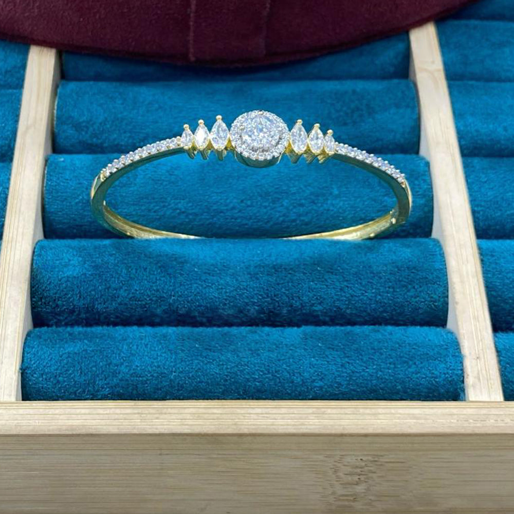 Dhiraj Sales Gold Plated American Diamond Openable Bracelet