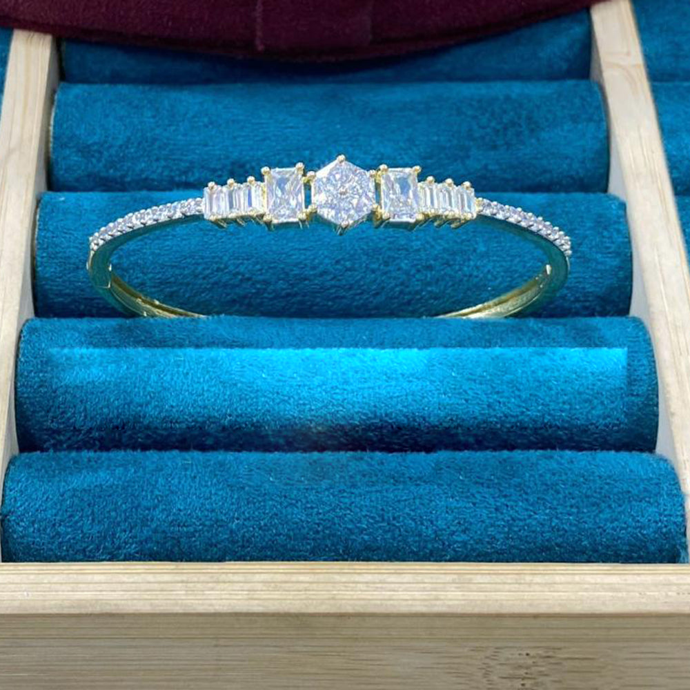 Dhiraj Sales Gold Plated American Diamond Openable Bracelet