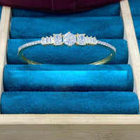 Dhiraj Sales Gold Plated American Diamond Openable Bracelet