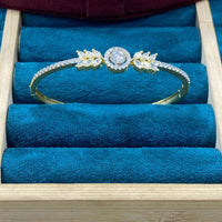Dhiraj Sales Gold Plated American Diamond Openable Bracelet