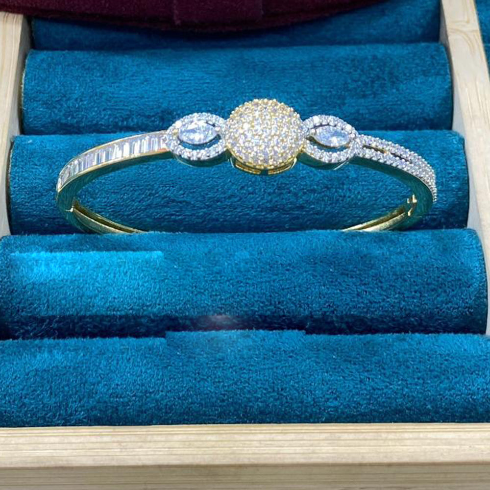Dhiraj Sales Gold Plated American Diamond Openable Bracelet