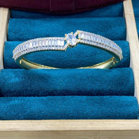 Dhiraj Sales Gold Plated American Diamond Openable Bracelet