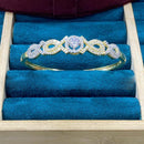 Dhiraj Sales Gold Plated American Diamond Openable Bracelet
