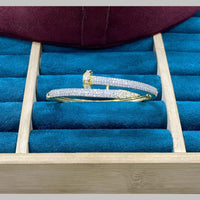 Dhiraj Sales Gold Plated American Diamond Openable Bracelet