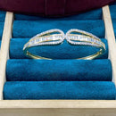 Dhiraj Sales Gold Plated American Diamond Openable Bracelet