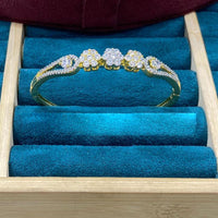 Dhiraj Sales Gold Plated American Diamond Openable Bracelet