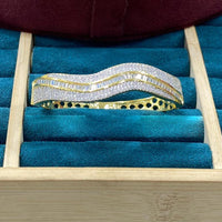 Dhiraj Sales Gold Plated American Diamond Openable Bracelet