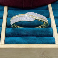 Dhiraj Sales Gold Plated American Diamond Openable Bracelet