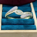 Dhiraj Sales Gold Plated American Diamond Openable Bracelet