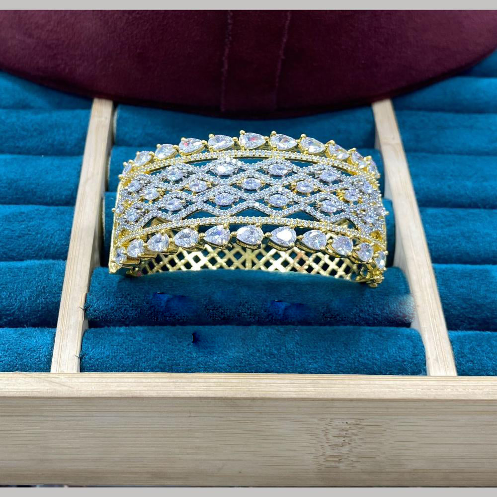 Dhiraj Sales Gold Plated American Diamond Openable Bracelet